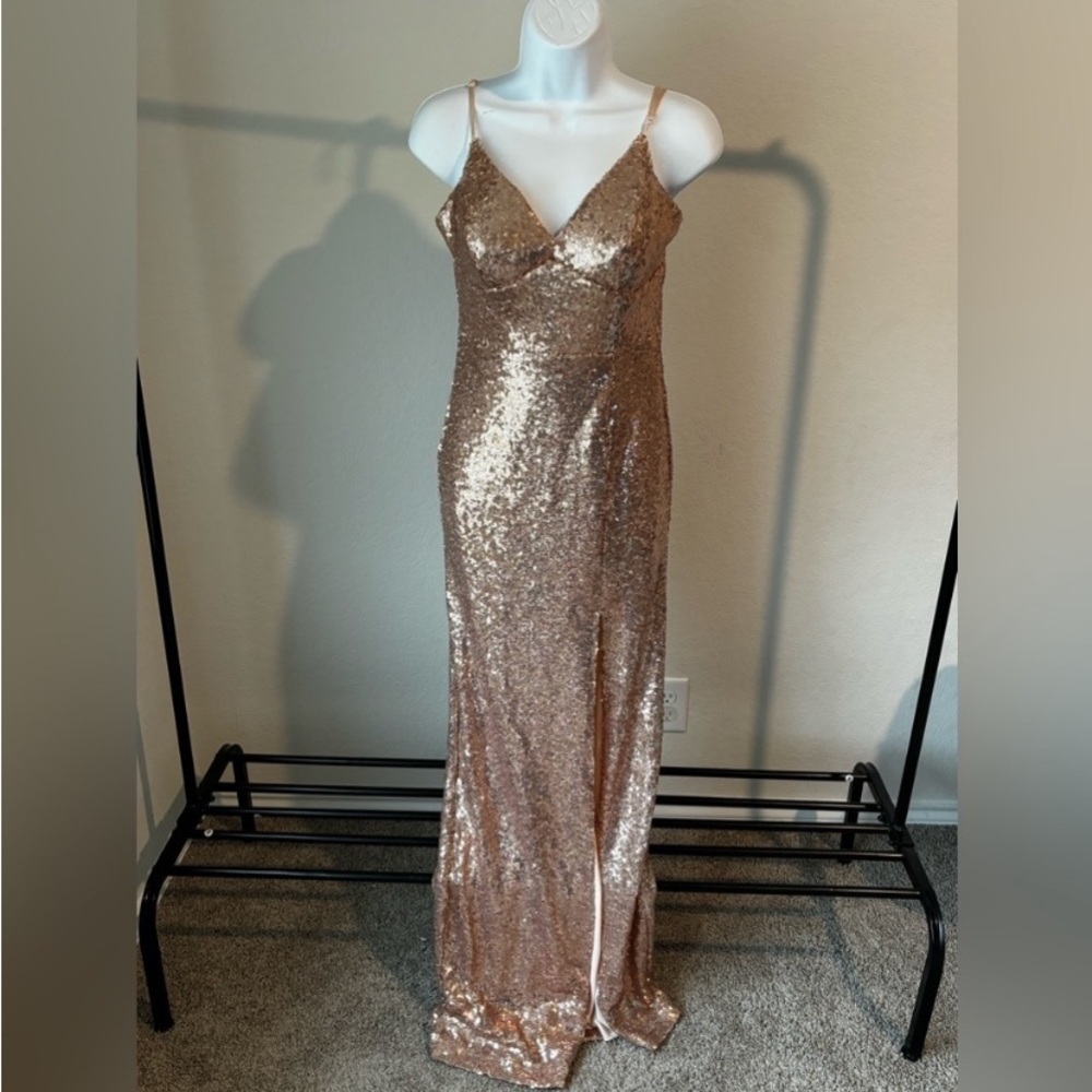 Rosy gold gown size 9/10.